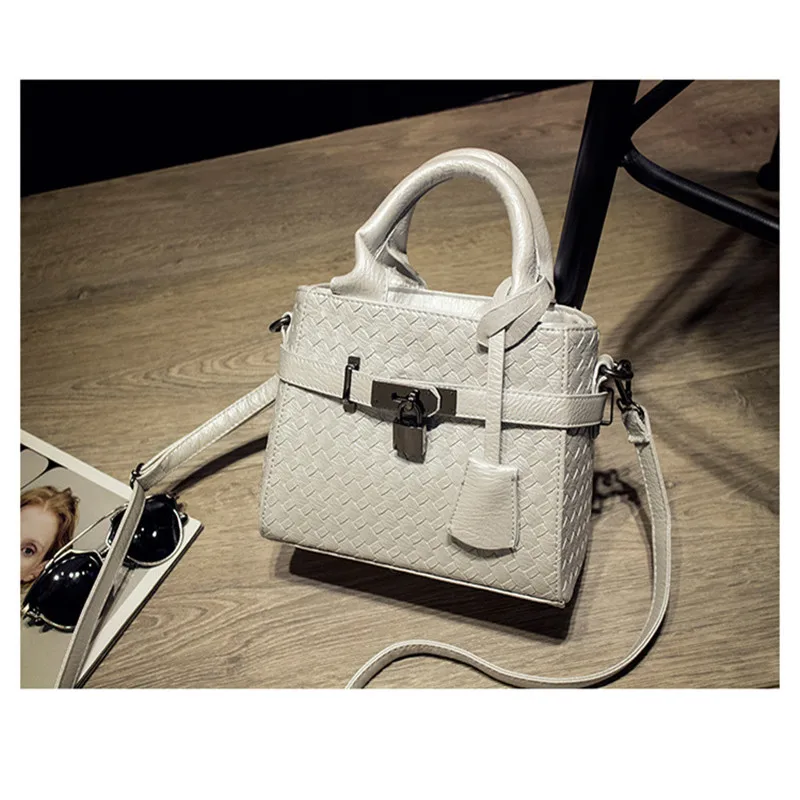 2016 личность женщины сумку плетеный платины на ремне кожаные сумки очень боло