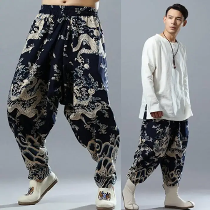 

Nation style personality fashion mens printing pants harem pant men feet trousers pantalones hombre cargo pantalon homme