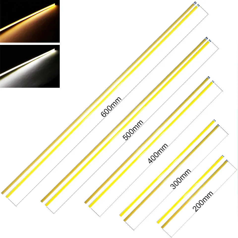 Светодиодная лента COB 10 шт./лот 600 мм 500 400 300 200 12 В|led cob|led cob stripcob strip |
