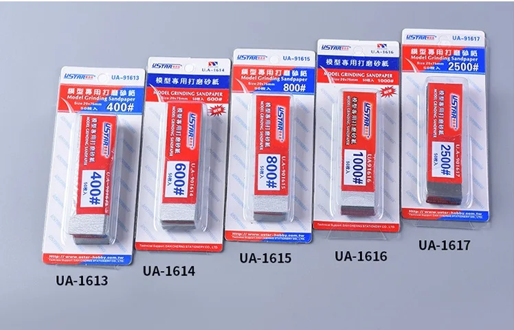all of five pieces U-star 91613-91617 мини абразивная бумага(Нет Обратного клея) модель инструмент для изготовления - Цвет: all of five pieces