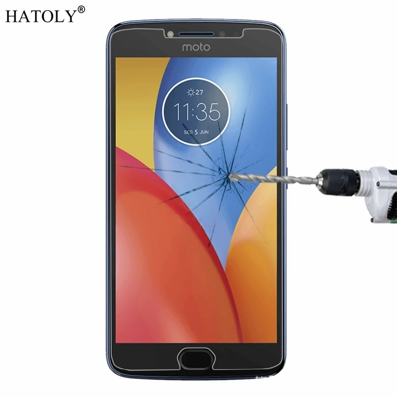 Закаленное стекло для Motorola Moto E4 2 шт. Защита экрана ультратонкая пленка с полным