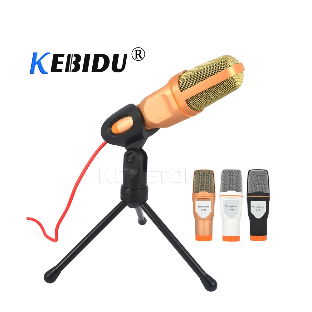 Kebidu SF 666 проводной стереозвук Подкаст 3 5 мм Джек Студийный микрофон с зажимом для