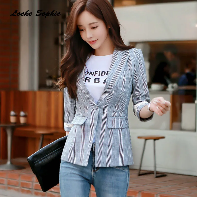 Женские блейзеры больших размеров пальто 2019 зима хлопок смесь хлопка в клетку
