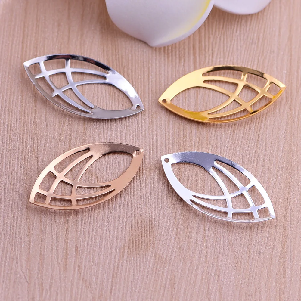 17*33 5 мм 50 шт. медный материал серебряный цвет простой полый цветок пустой штамп