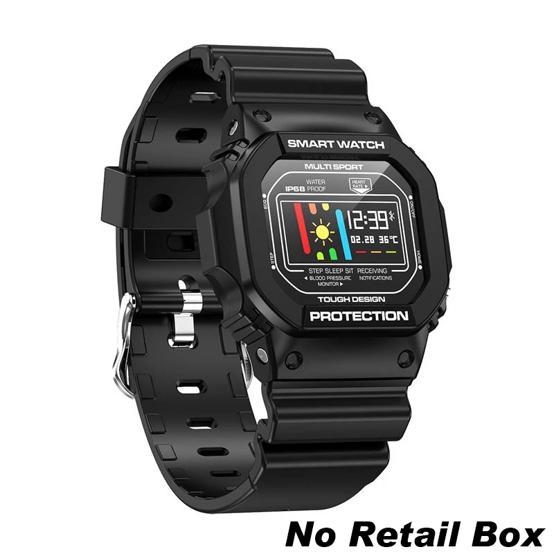 black NO box 696X12 7умные смарт часы водонепроницаемый монитор кровяного давления сердечного ритма браслет для плавания ECG PPG мужские наручные часы-Шагомер - Цвет: black NO box