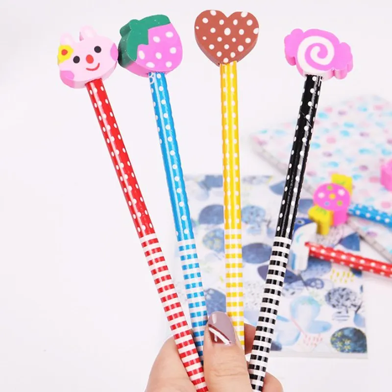 10 pcs/Set Creative Cartoon Kawaii Korea Novelty Standard Pencils for Kids Children Stationery School | Канцтовары для офиса и