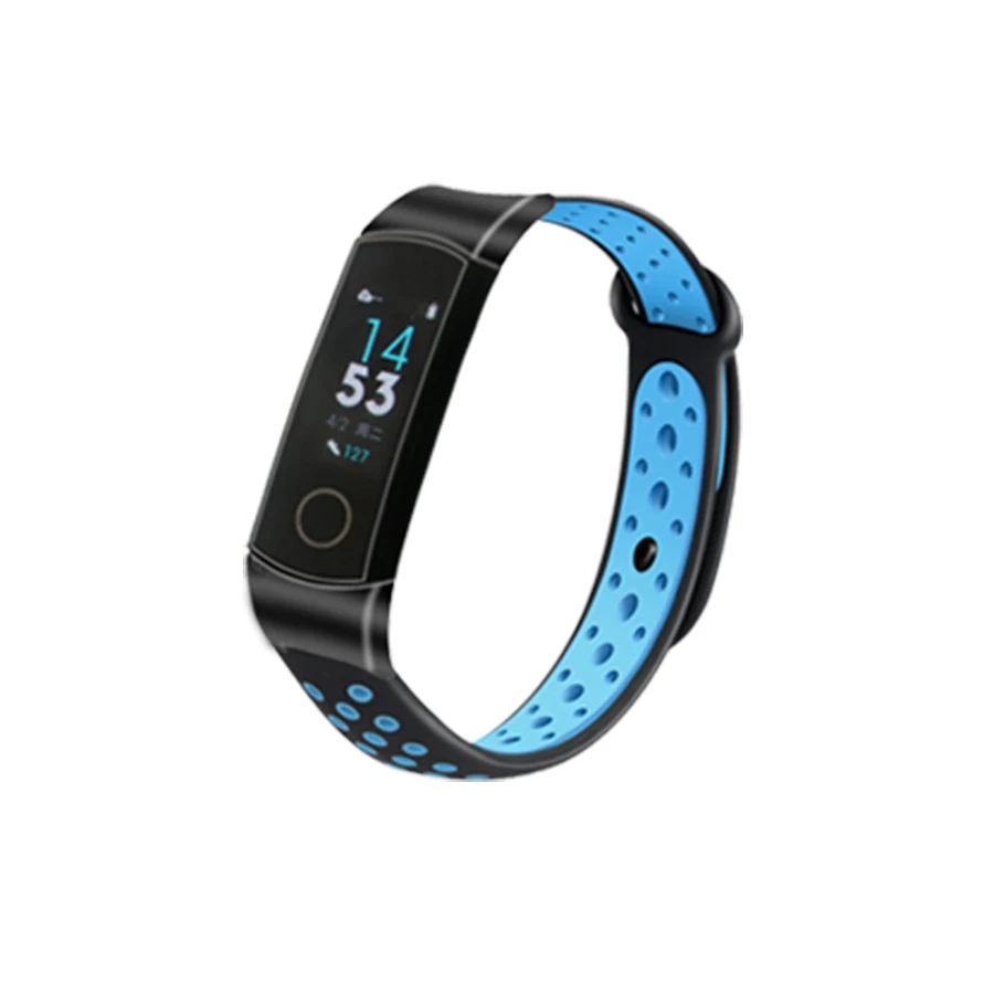 Ремешок для Honor Band 4 металлический разъем силиконовый браслет из нержавеющей