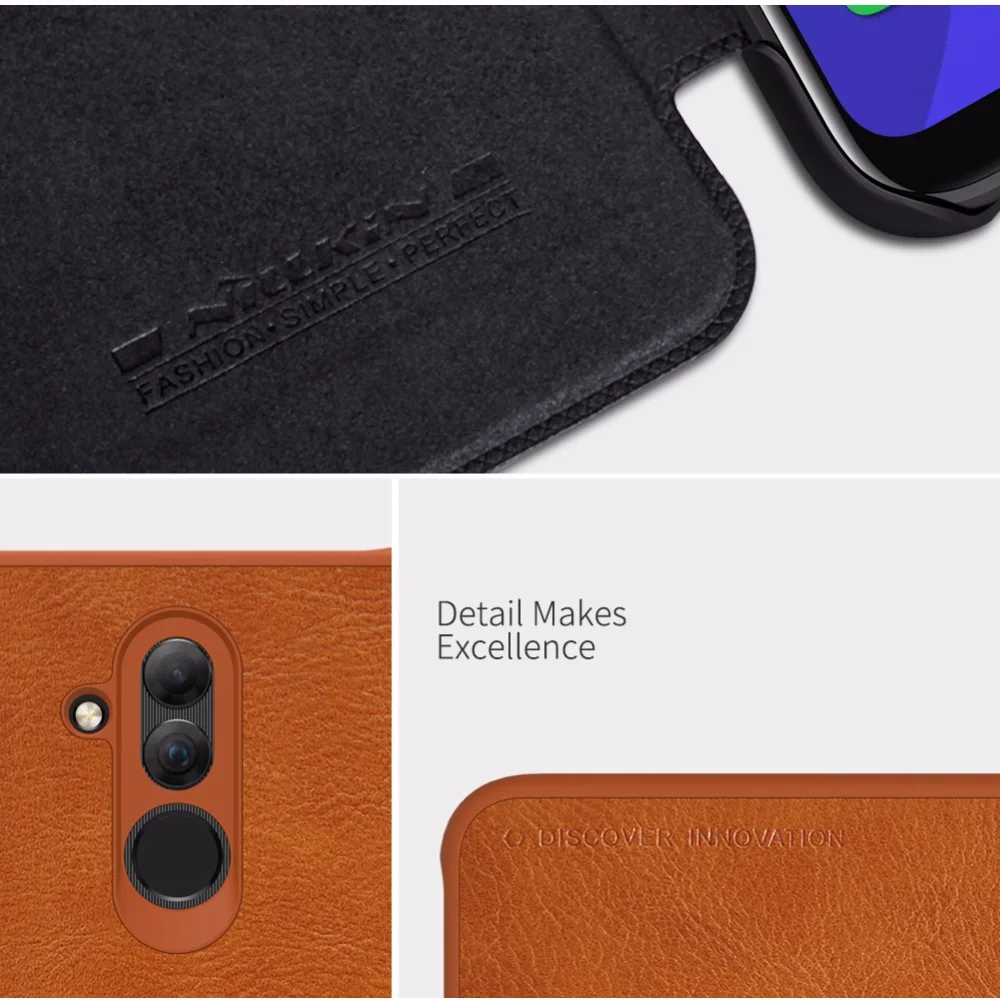 Чехол для huawei mate 20 Lite Nillkin QIN кожаный чехол роскошный карман карт откидной |