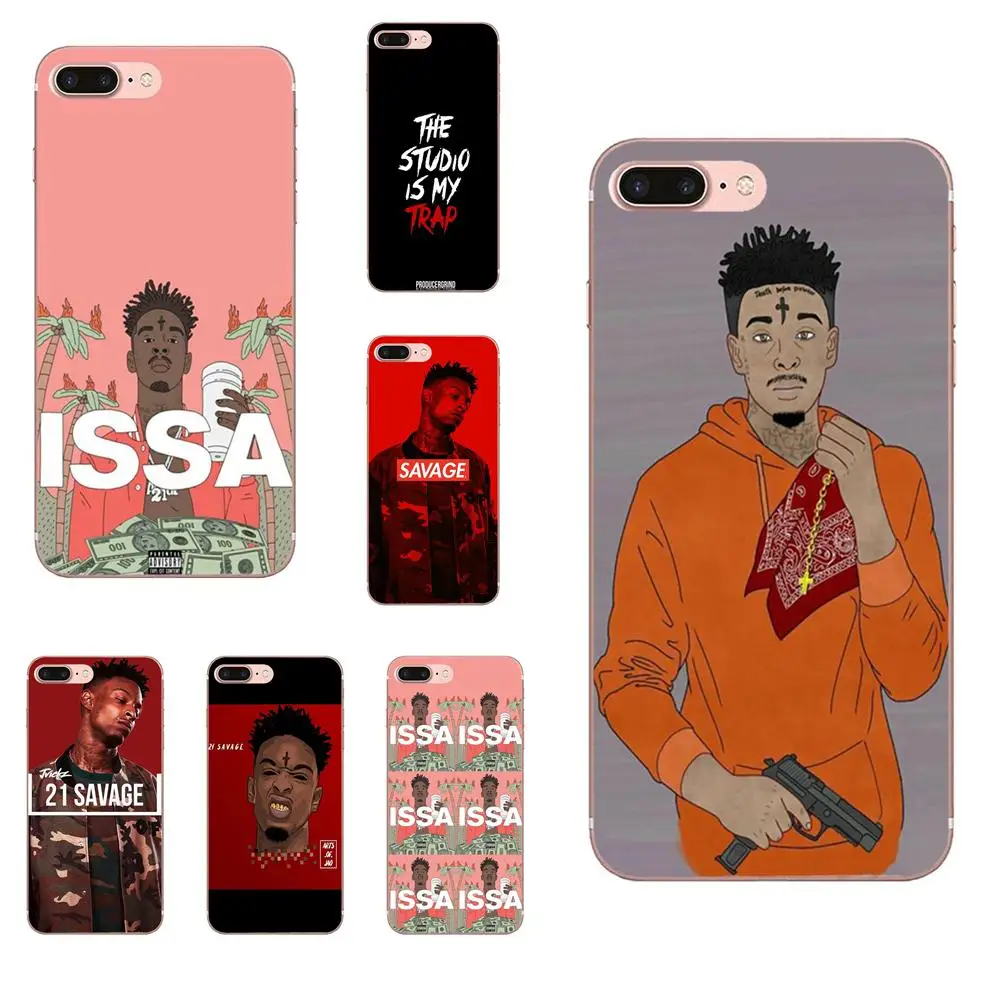 Для Xiaomi Mi3 Mi4 Mi4C Mi4i Mi5 Mi 5S 5X 6 6X 8 SE A1 Max Mix 2 Note 3 4 чехол из ТПУ с принтом 21 Savage убойная