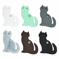 2pcs silicone baby teether toys lovely silicone cats teething pendant chew nursing bap free