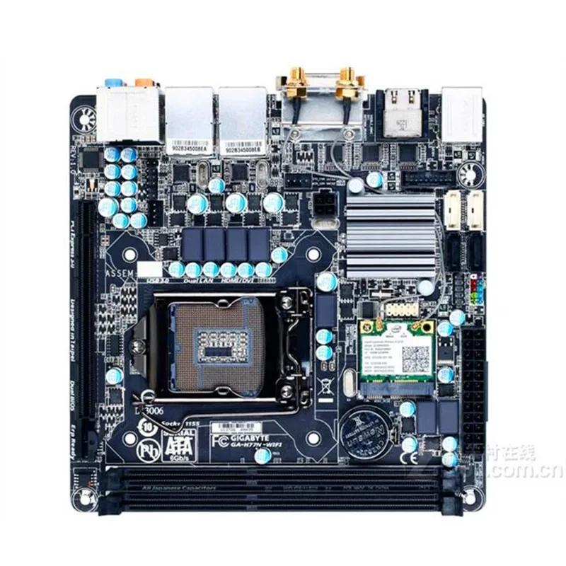 Для Gigabyte GA-H77N-WIFI рабочего Материнская плата H77N-WIFI H77 LGA 1155 i7 i5 i3 DDR3 16G SATA3 USB3.0 DVI HDMI Mini
