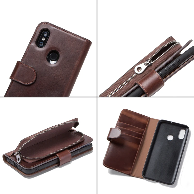 Популярный чехол для телефона из натуральной кожи для iphone 7 8 Xiaomi 8 для huawei P20 Galaxy S9 fundas портмоне Флип кошелек megnetic чехол слот для карт