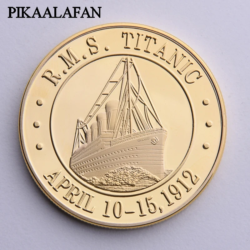 PIKAALAFAN Titanic Позолоченная серебряная Памятная коллекция монет подарок памятный