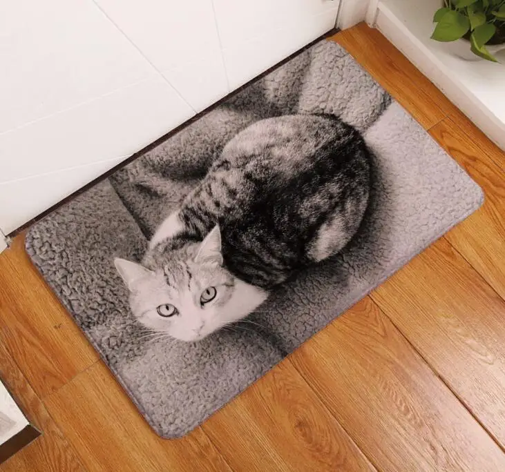 3D Kawaii Cat Печать Коврики для пола и ковры для дома гостиная спальня коврик для кухонь, ванных противоскользящие мягкие HM0624