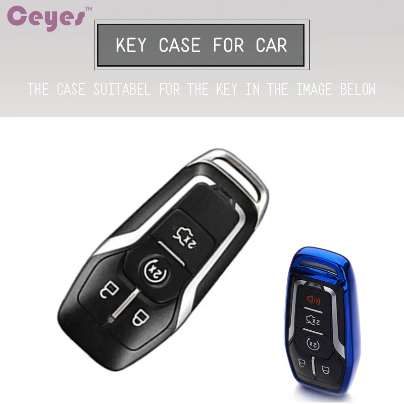 Чехол для ключей Ceyes ТПУ чехол Ford Fusion Mondeo Mustang speedcoin Edge Explorer MK 4 5 кнопок