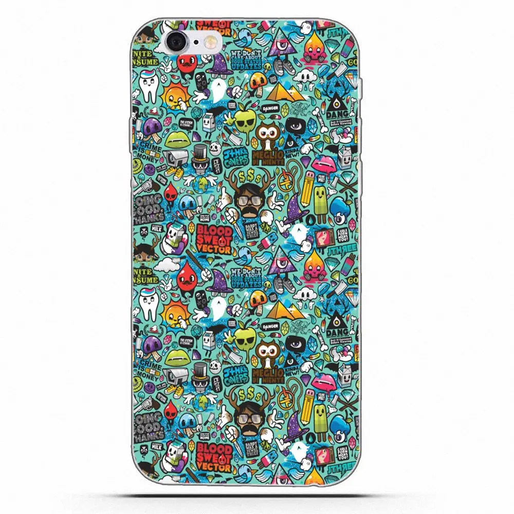 ТПУ дизайн Фанки шаблон абстрактный 3D для Apple iPhone 4 4S 5 5C 5S SE 6 6S 7 8 Plus X|Бамперы| |