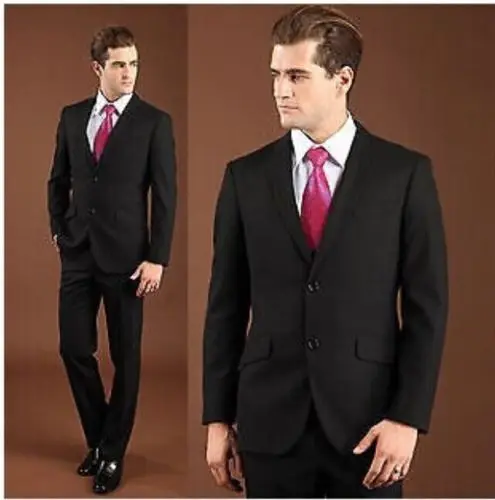 

Новинка 2018, мужские свадебные костюмы, черные свадебные костюмы для жениха, официальные смокинги, индивидуальный пошив, мужские костюмы-тройки 2018