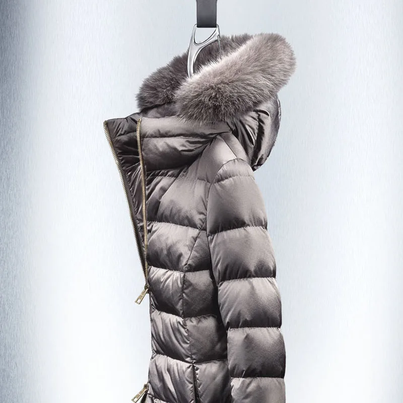 SKINNWILLE Новинка Теплый Женский Пуховик Средняя Длина Зимняя Одежда Утолщенние