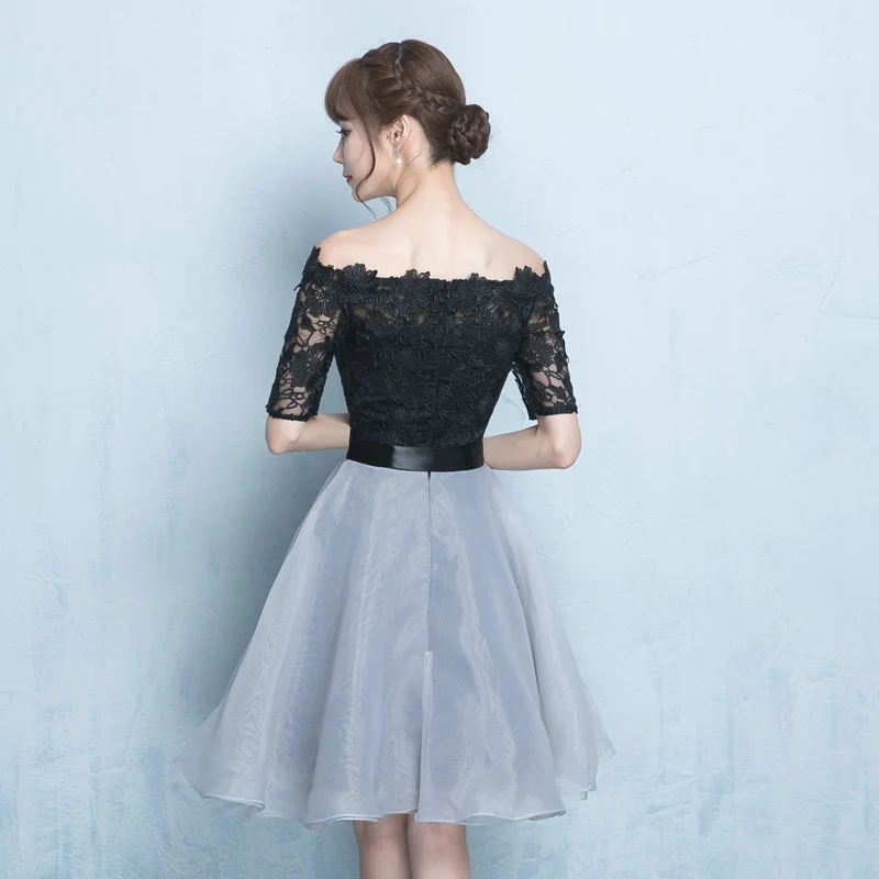 Ruthshen Новые поступления коктейльные платья Женская мода кружевной топ вырез