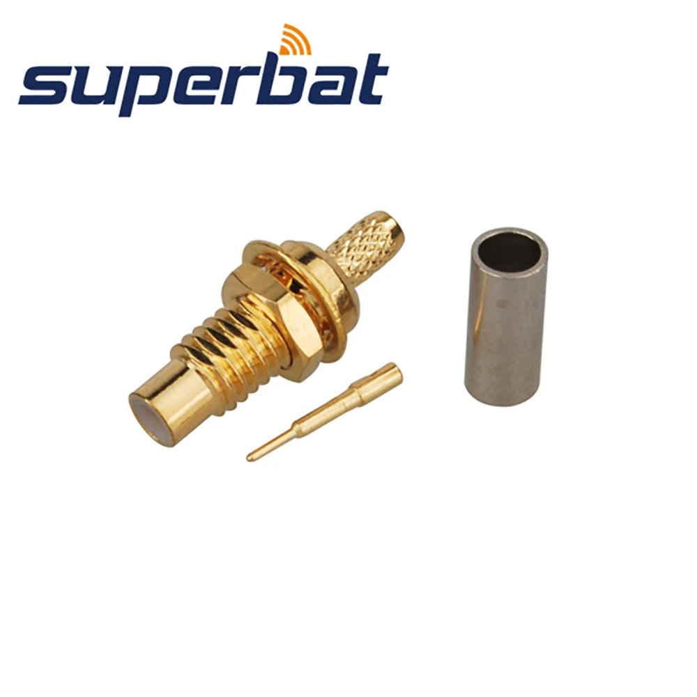 Superbat 10 шт. SMC обжимной разъем перегородка прямой для RG174 RG178 RG316 LMR100|connector crimp|connector