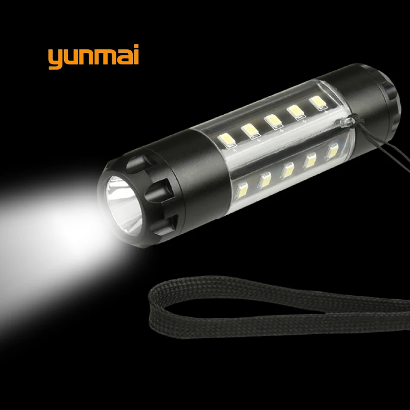 

yunmai NEW Q5 XPE+20 COB Led Flashlight Aluminum Waterproof Portable Mini Torch aa 14500 Battery Lampe Touche Linternas