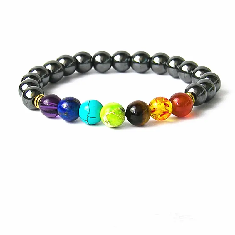 Лидер продаж! Модный натуральный лавовый камень 8 мм Энергия вулкана чакра