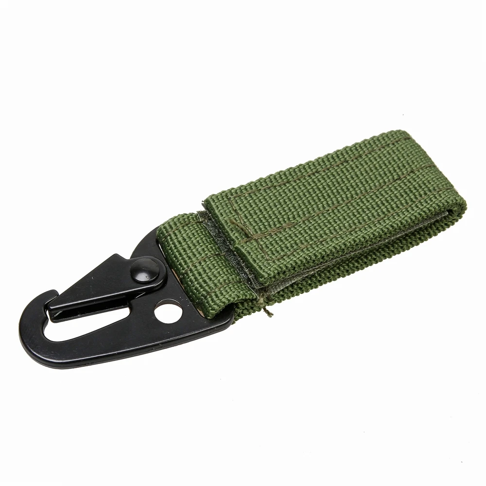 1pcs Olecranon Shape Tactical Molle Nylon Carabiner Hook Buckles With Key Ring Hanging Belt Buckle Outdoor Hiking Travel Kits #|hook j|buckle