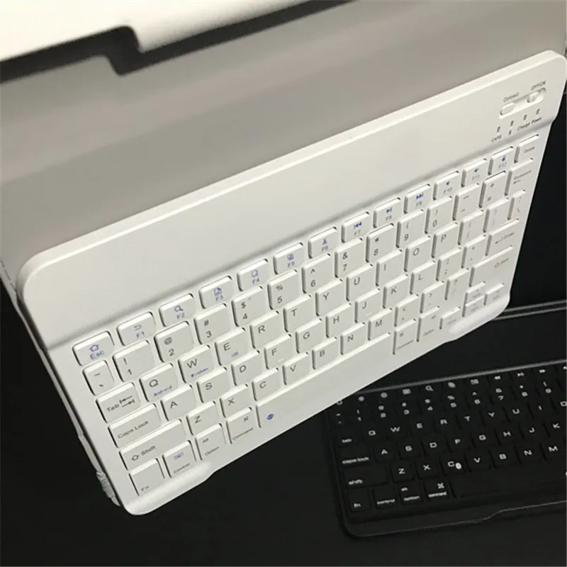 Аксессуары для OVERMAX Qualcore 1027 3g 4g_3-сложенный чехол+ тонкая клавиатура Bluetooth+ стилус+ пленка для экрана+ салфетки
