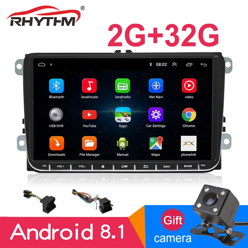 2G + 16G 9 &quotAndroid 8 1 для VolksWagen Passat Golf MK5 MK6 T5 EOS POLO Touran seat Sharan автомобильный стерео gps