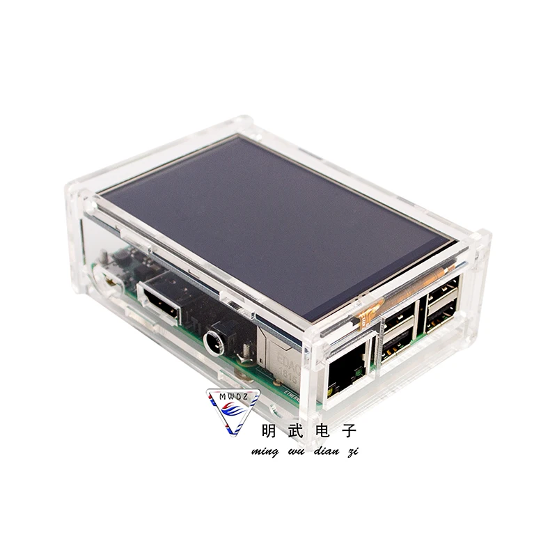Acrylic Case Compatible for Raspberry Pi 2 Pi3 Model B Original 3.5" LCD TFT Touch Screen Display | Электронные компоненты