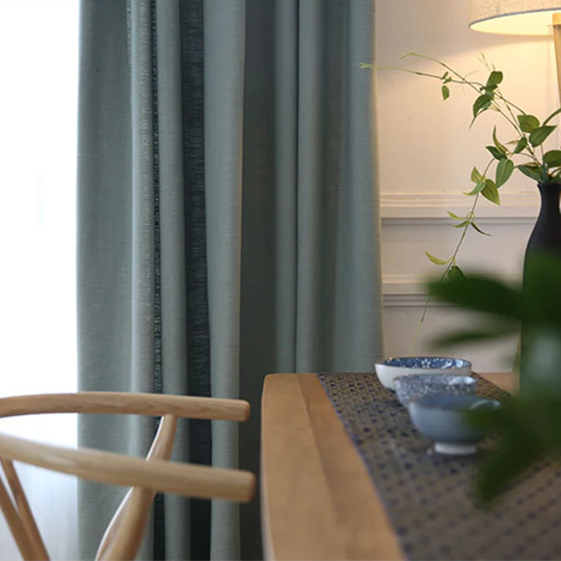 Японская перекрестная конопляная вуаль занавески для гостиной спальни