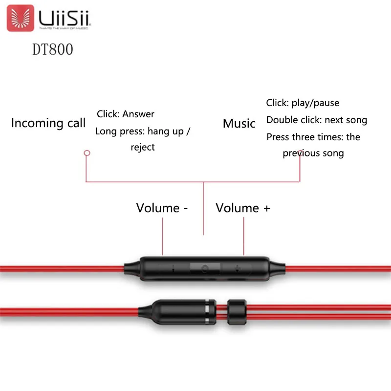 100% новая оригинальная коробка UIISII DT800 2DD + 2BA наушники HIFI шумоизоляция стерео