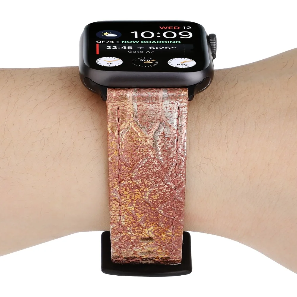 Ремешки для Apple Watch Band 38 мм 42 мм 44 мм браслет ремешок для Apple Watch Band кожаный ремешок серии 4 3 2 полосы Correa Pulseira