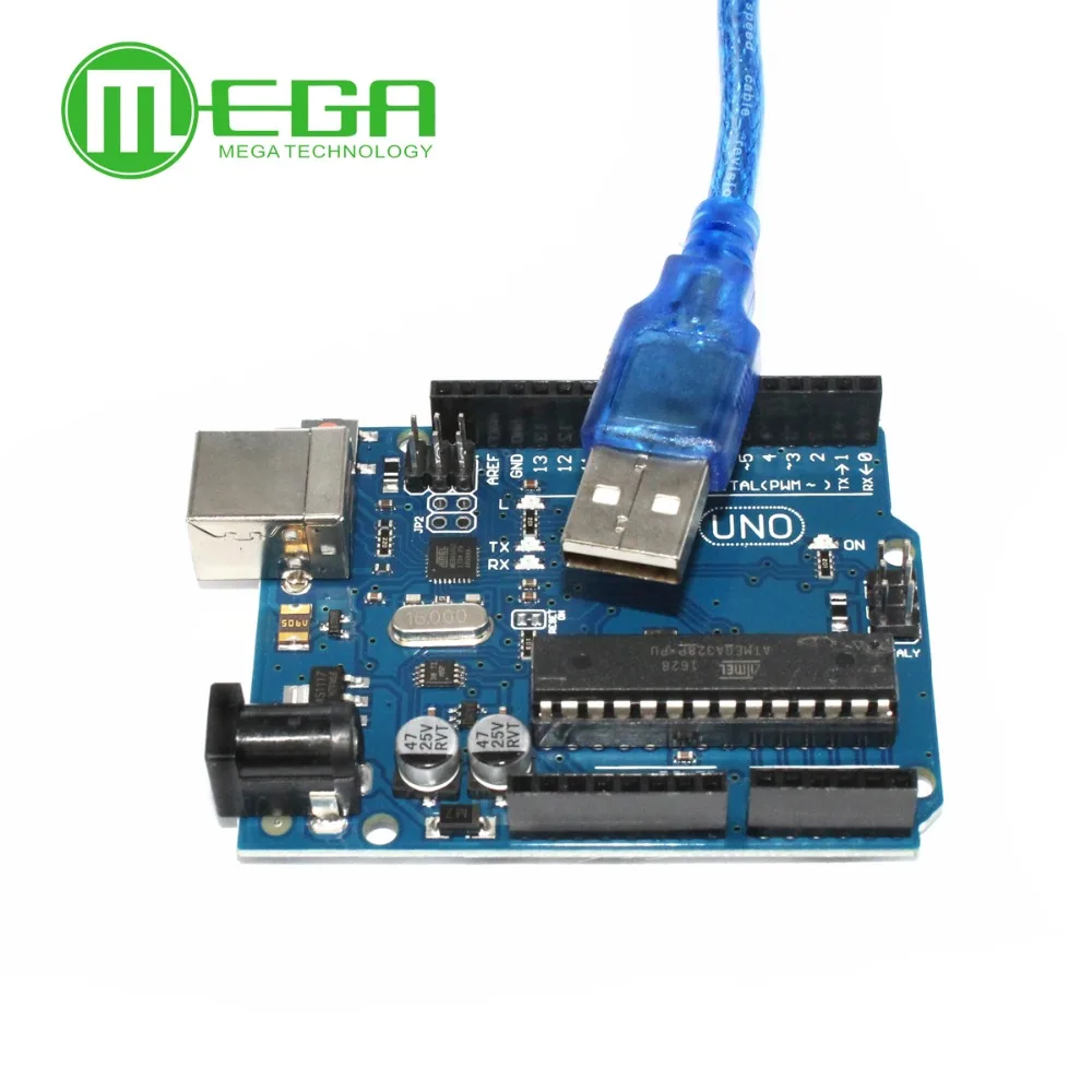 1 лот = 1 комплект = 1 шт. UNO R3 MEGA328P ATMEGA16U2 совместимый + 1 USB кабель