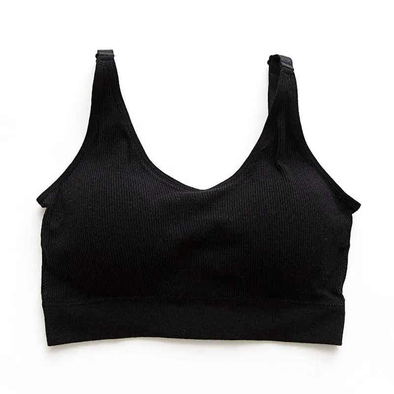 Черный Women Knitted Ribbed Sexy Tank Top Crop Tops Sleeveless Solid Hollow Out Vest Camisole Camis Backless Bralette - Цвет: Черный