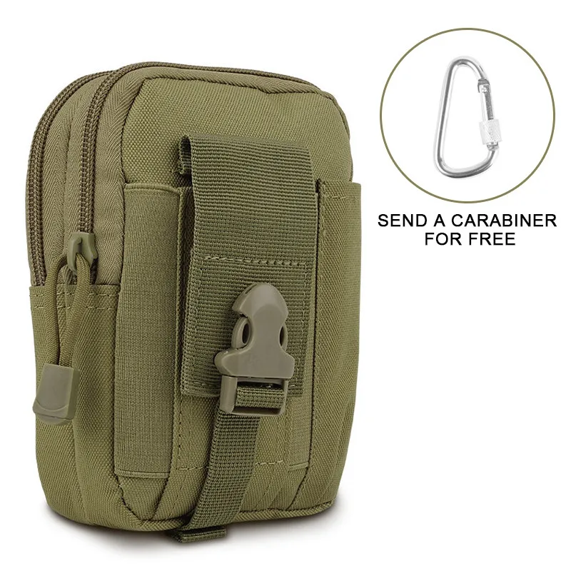 Green Тактическая Сумка Molle, поясная сумка, Охотничья сумка, ремень, маленький карман, военная поясная сумка для бега, путешествий, кемпинга, улицы, EDC, чехол для телефона - Цвет: Green