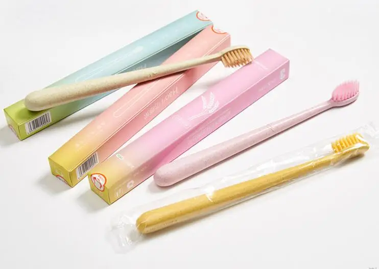 5 шт. маленькая головка супер тонкая мягкая пшеничная соломенная зубная щетка для