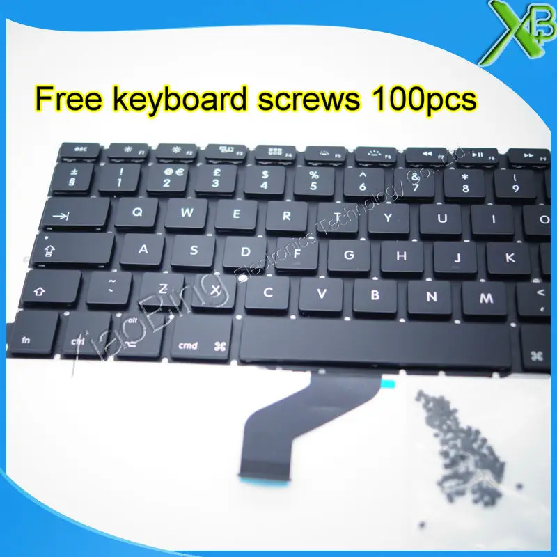 Совершенно новая английская клавиатура + 100 шт. винтов для клавиатуры MacBook Pro Retina 13