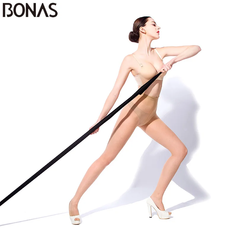 Колготки BONAS женские прозрачные пикантные Дышащие Модные эластичные нейлоновые