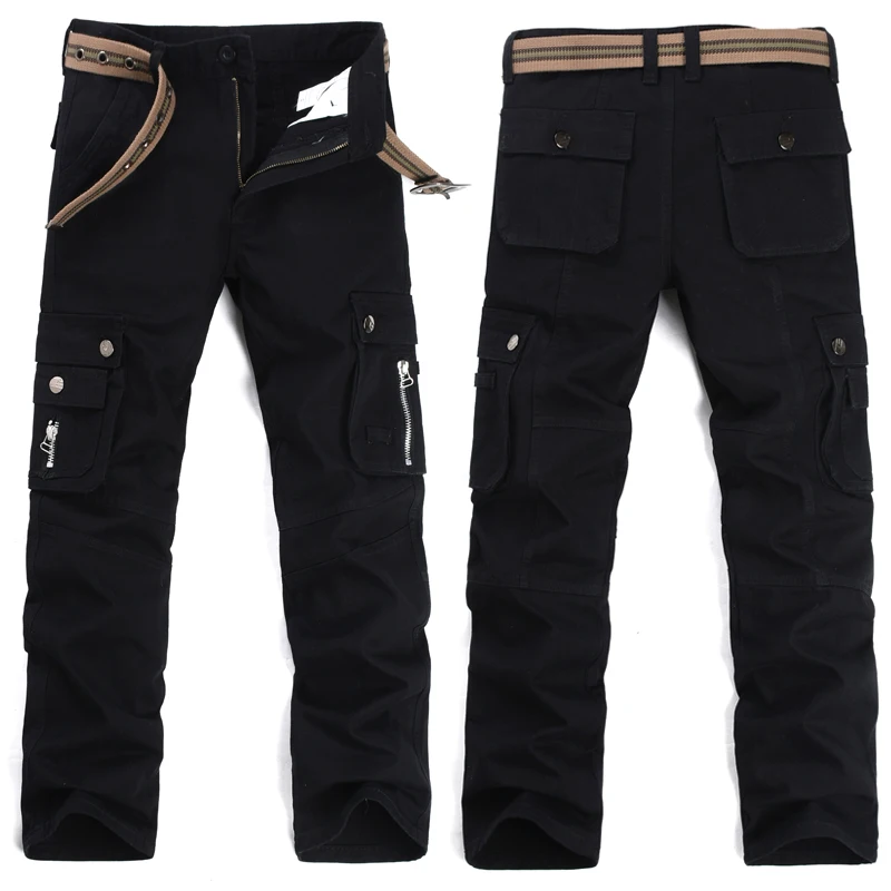 Мужские брюки карго в стиле милитари мешковатые с несколькими карманами