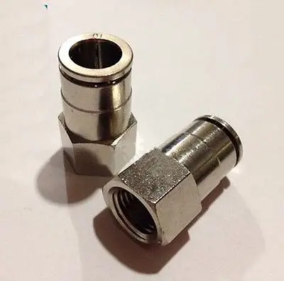 

1/8 "BSP Female to Fit Tube O/D 4 мм Пневматический никелевый латунный пусковой соединитель Union быстроразъемный воздушный фитинг сантехника