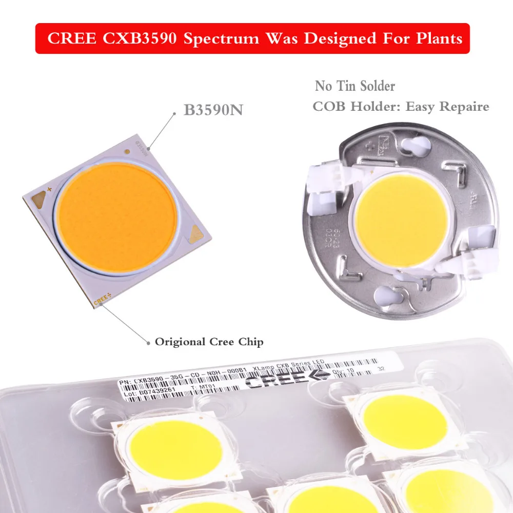 CREE CXB3590 300 Вт 600 Вт 3500 К COB светодиодный светильник для выращивания полный спектр использования MEANWELL Светодиодный драйвер для комнатных растения парниковые палатки для выращивания