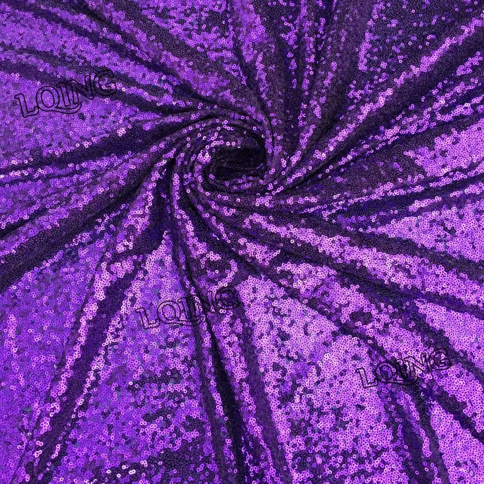 Лидер продаж 2021 фиолетовая ткань с блестками двора двусторонняя эластичная