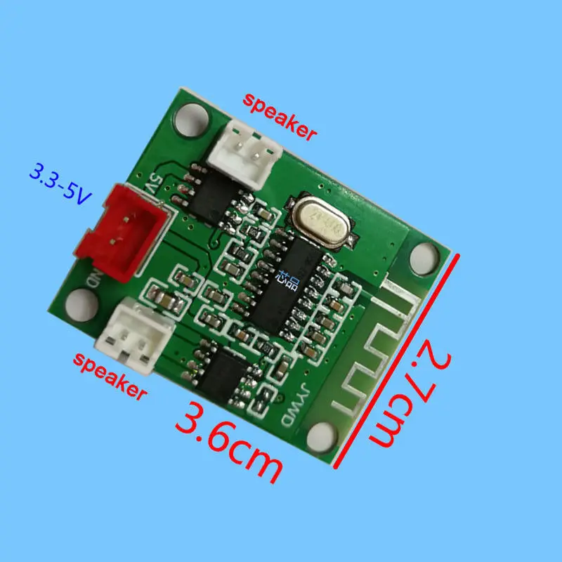Аудиомодуль Bluetooth цифровой усилитель мощности доска 3 Вт + двойной динамик для