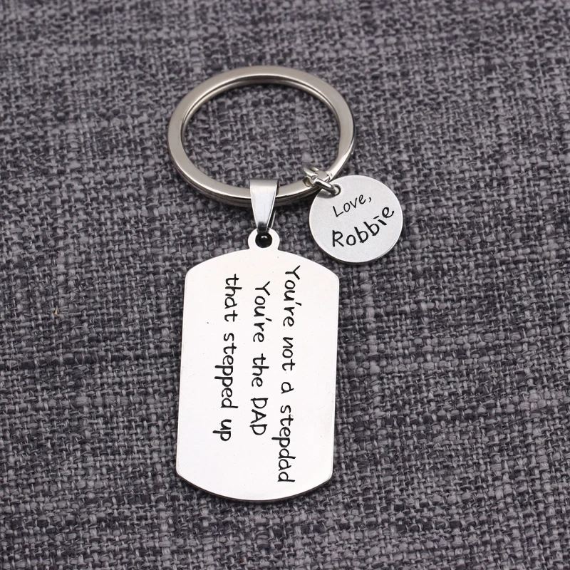 Подарок для отца Гравировальный брелок на заказ вы не отчим Папа который