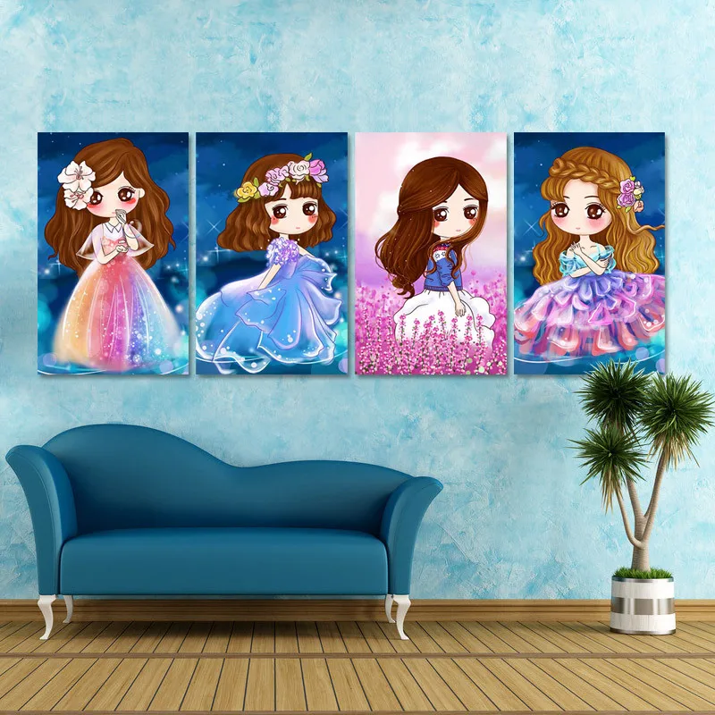 DIY 5D Sale Diamond Embroidery Mosaic Flower Fairy Rainbow Girl Full Painting Cross Stitch 3D Decoration | Дом и сад