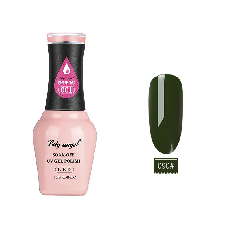 90 Lily Angel УФ-гель для ногтей 15 мл Nude Soak Off отполированный Гель-лак Декоративный Лак для ногтей 140 Цветов 73-108 - Цвет: 90