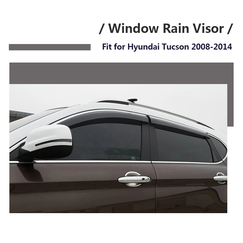 MCrea 4 шт. автомобильный дымчатый козырек от солнца и дождя для hyundai Tucson 2008 2009 2010 2011 2012 2013 Аксессуары
