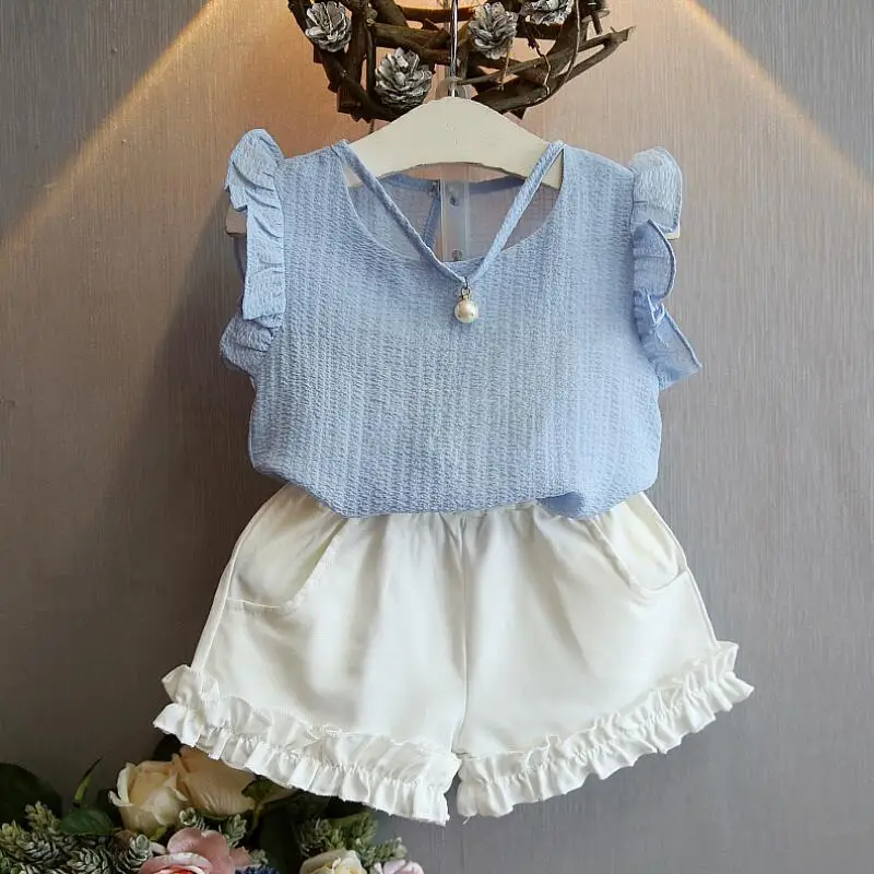 Одежда для маленьких девочек детская одежда наряд малышей шифоновый жилет без