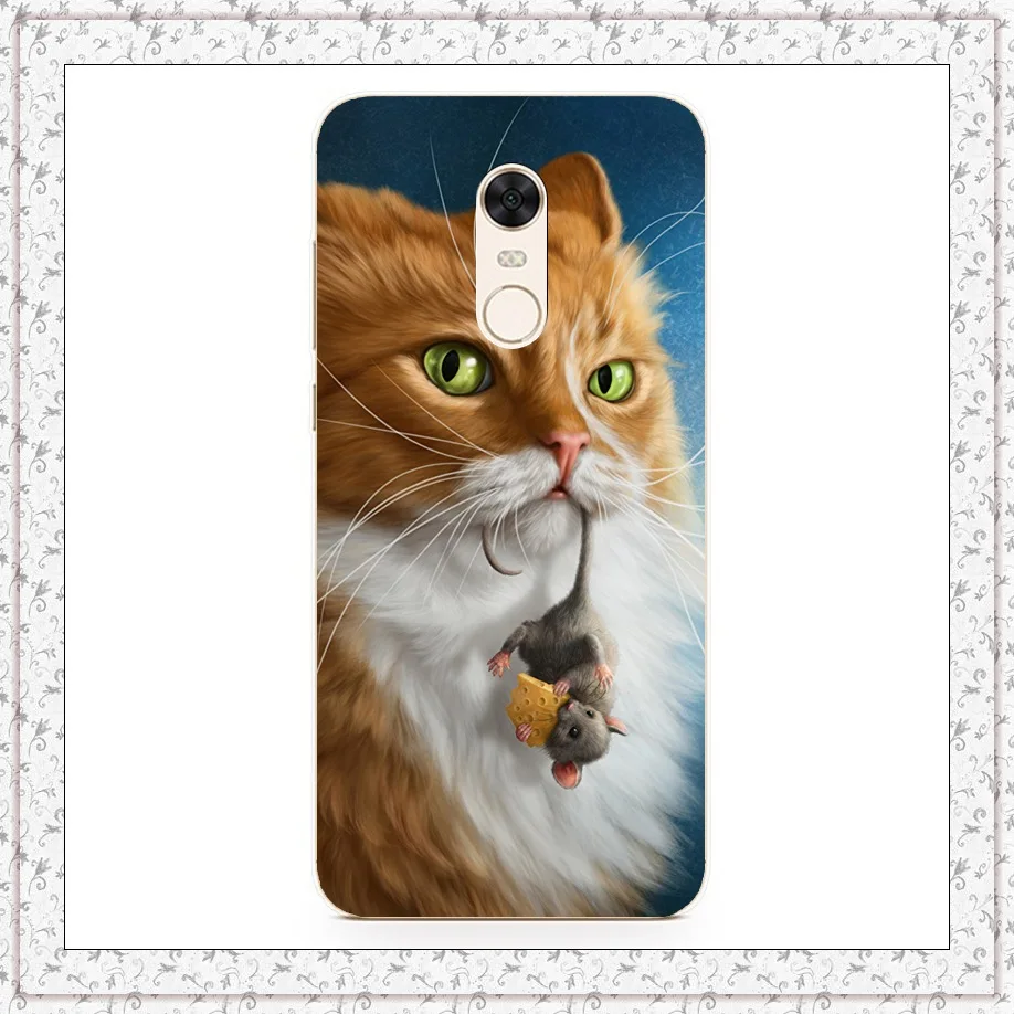Силиконовый чехол для Xiaomi Redmi 5, чехол 5,7 'с принтом крутых животных 5,99', чехол для Xiomi Redmi 5 plus, чехол для телефона Redmi5, чехол s - Цвет: Catch a mouse